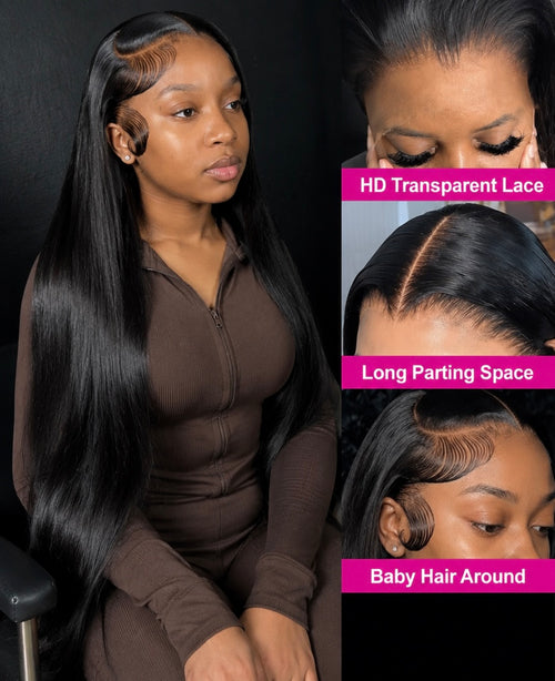 200% Density HD Transparent Lace Wig – Silky Straight