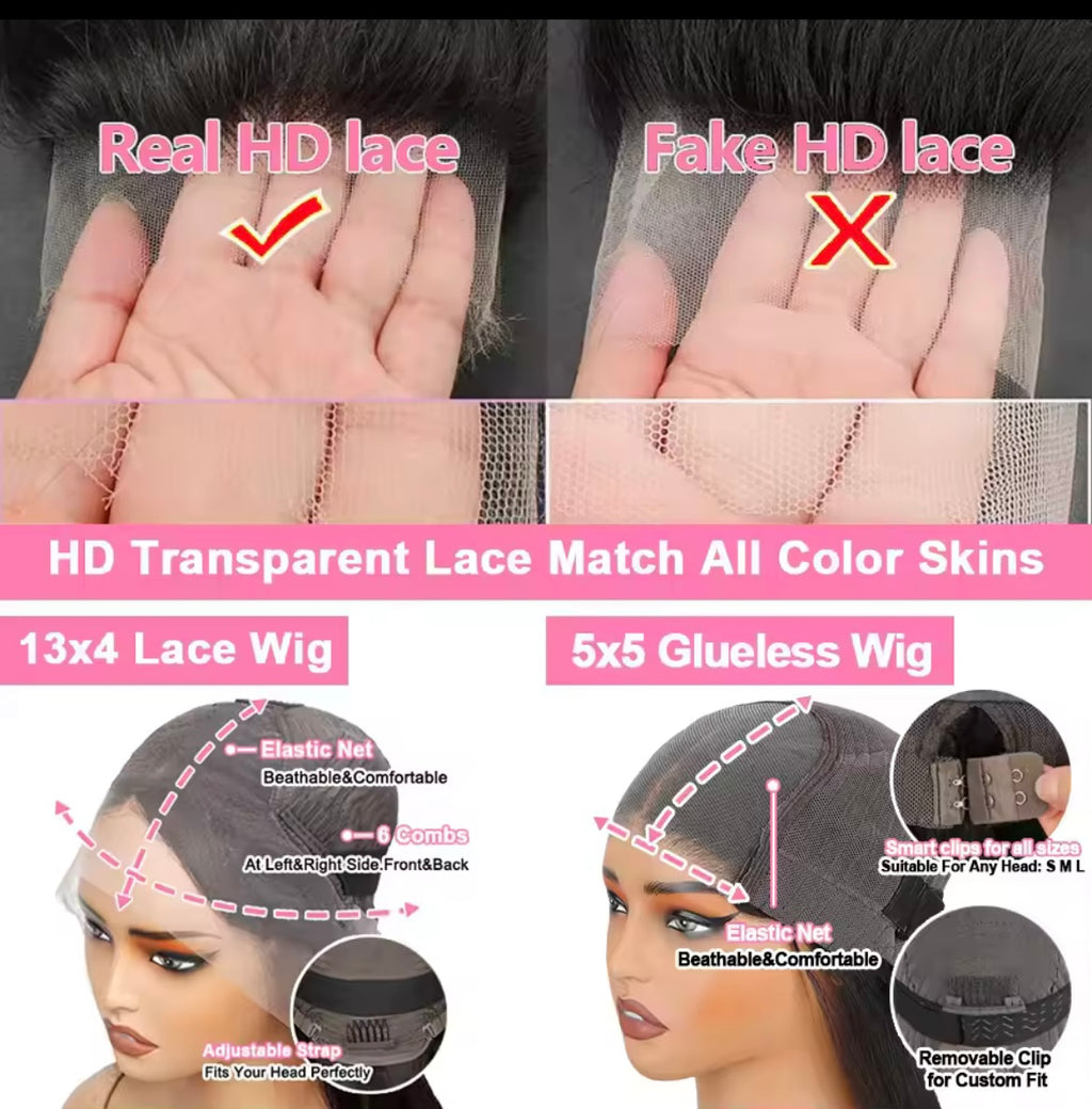 200% Density HD Transparent Lace Wig – Silky Straight